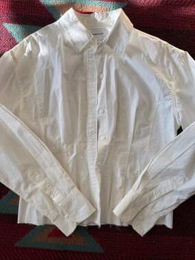 Current/Elliott White Women's Button-Down Shirt